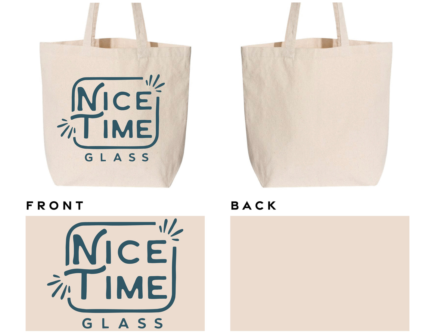 Nice Time Canvas Tote