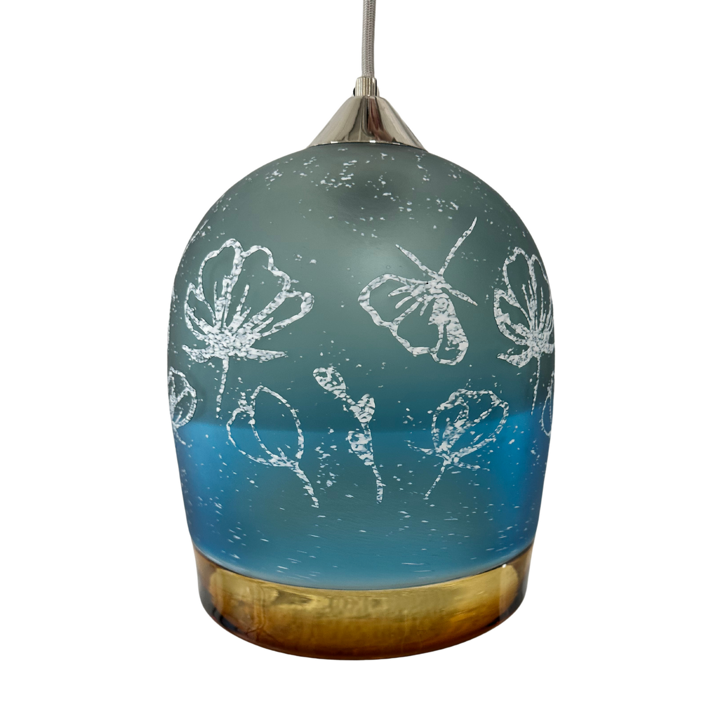 Etched Floral Pendant