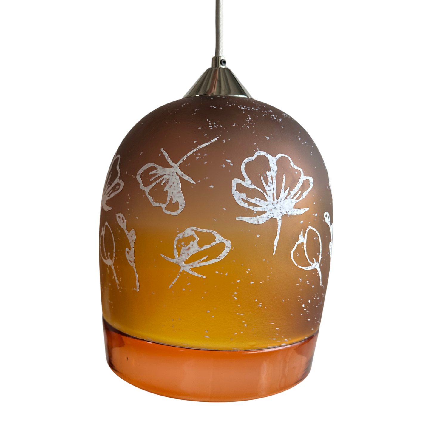 Etched Floral Pendant